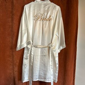 Satin bride robe brand new